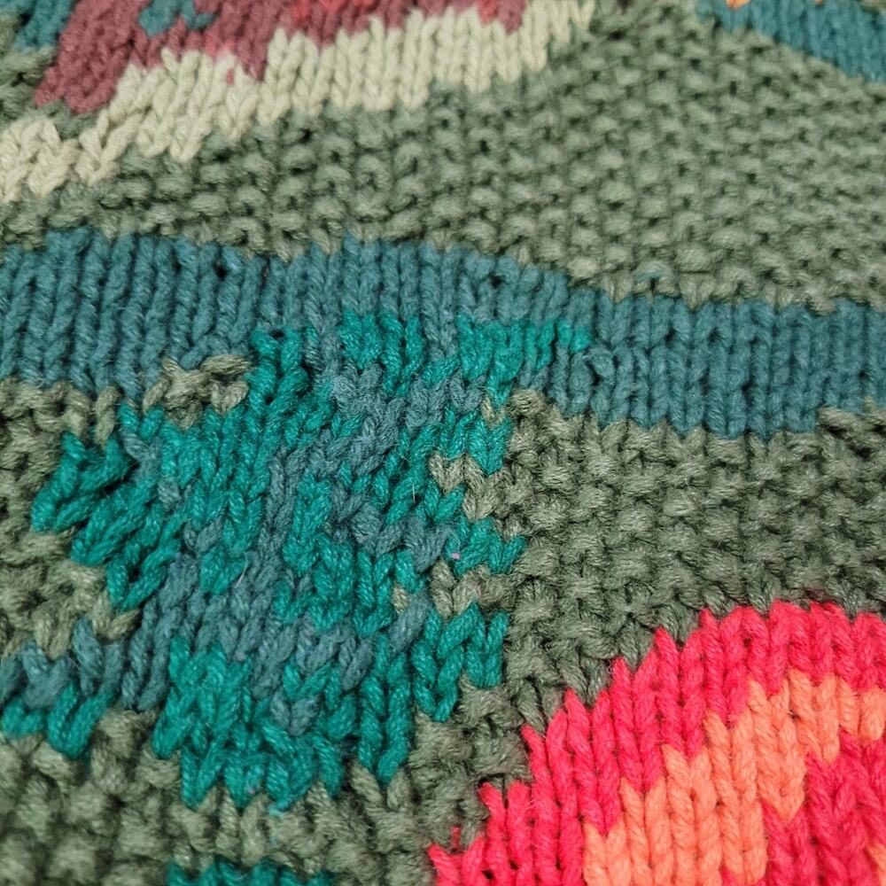 Vintage Alexandra Bartlett Eagle Eye Thanksgiving Holiday Cardigan Sweater 2X - Picture 14 of 15